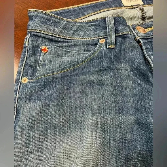 Hudson Bacara Straight Flood  Crop JeansWomens Denim Size 28 Medium Wash - Picture 8 of 8